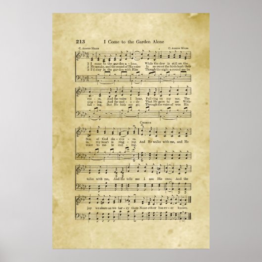 私は来庭に一人のゴスペルの楽譜に行く ポスター (正面)
