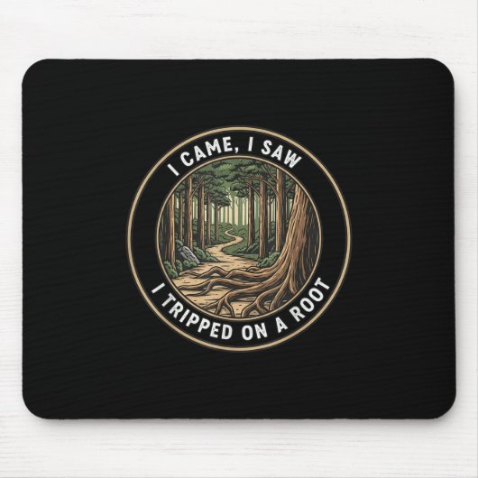 私は来根のハイキングのレトロに乗っおもしろいた見た マウスパッド (正面)