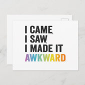 私は来気まずい自閉症の贈り物をおもしろい作った ポストカード (正面/裏面)