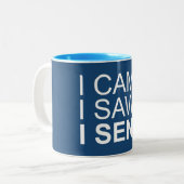 私は来私が送信を見た ツートーンマグカップ (正面左)