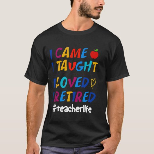 私は来自分が好きで退職した先生再 Tシャツ (正面)