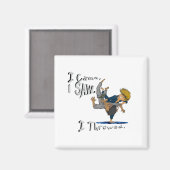 私は来見た、私は喉を切った柔道おもしろい。 マグネット (正面/裏面)