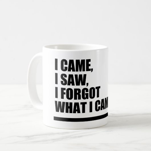 私は来見た、私は忘れ何を来見た – と コーヒーマグカップ (正面左)