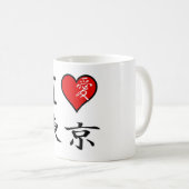 私は東京を愛します コーヒーマグカップ (正面右)