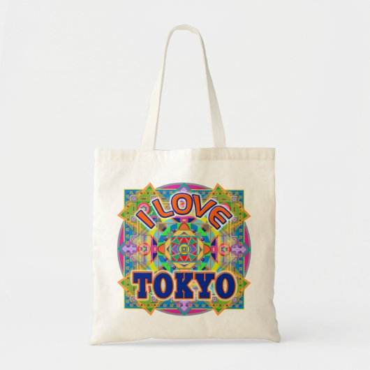 私は東京ハッピーバッグが大好き トートバッグ (正面)