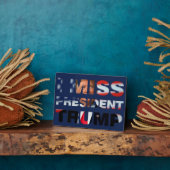 私は東恋しく思付きトランプ卓上プラーク大統領 フォトプラーク (側面)