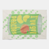 私は果物の得錫を桃に持っている キッチンタオル (横)