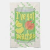私は果物の得錫を桃に持っている キッチンタオル (縦)