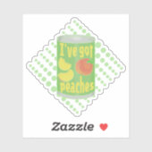 私は果物の得錫を桃に持っている シール (シート)