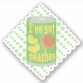 私は果物の得錫を桃に持っている シール (正面)