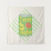 私は果物の得錫を桃に持っている タペストリー (正面)