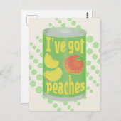 私は果物の得錫を桃に持っている ポストカード (正面/裏面)