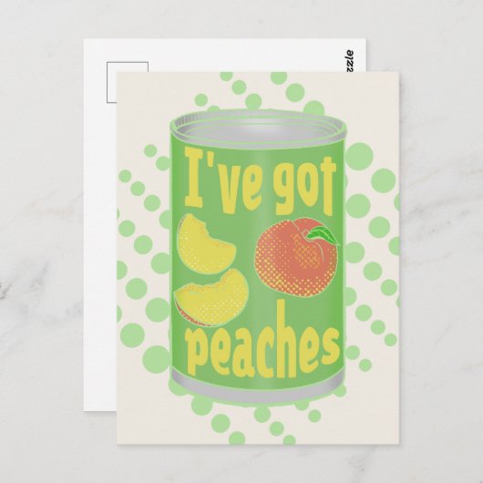私は果物の得錫を桃に持っている ポストカード (正面/裏面)