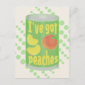 私は果物の得錫を桃に持っている ポストカード (正面)