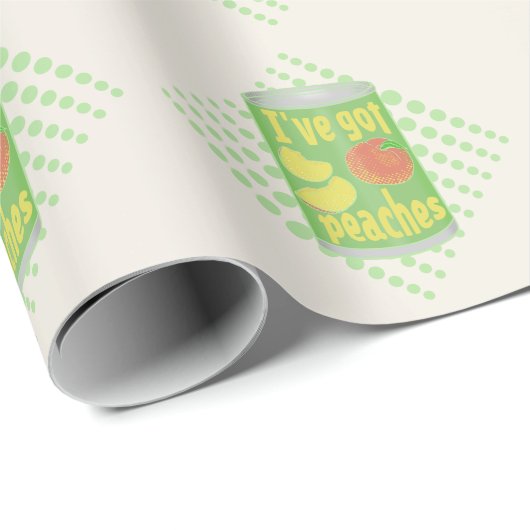 私は果物の得錫を桃に持っている ラッピングペーパー (ロールコーナー)