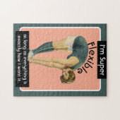 私は柔軟すごいな皮肉おもしろいヴィンテージ ジグソーパズル (横)