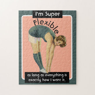 私は柔軟すごいな皮肉おもしろいヴィンテージ ジグソーパズル