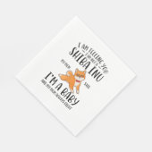 私は柴犬ではない私の母は私はベビーだと言った スタンダードランチョンナプキン (角)