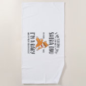 私は柴犬ではない私の母は私はベビーだと言った ビーチタオル (正面)