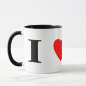 私は柴犬を愛します マグカップ (左)