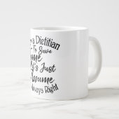 私は栄養士で救すが、ただ仮定しよう ジャンボコーヒーマグカップ (正面右)