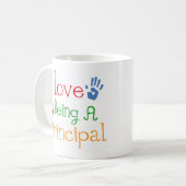 私は校長であることを愛します コーヒーマグカップ (正面左)