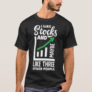 私は株が好きで、多分3人が投資する Tシャツ