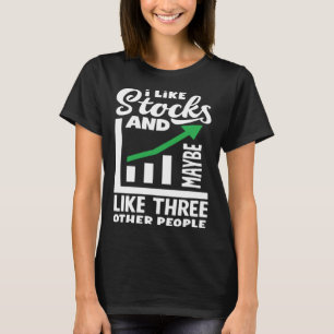 私は株が好きで、多分3人が投資する Tシャツ