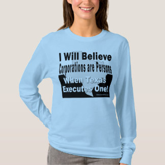 私は株式会社をです人ティー信じます Tシャツ