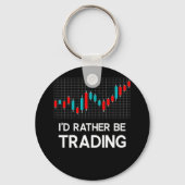私は株式市場の取引ギフトの方が好きだ キーホルダー (正面)