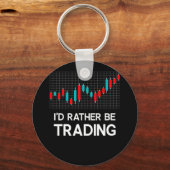 私は株式市場の取引ギフトの方が好きだ キーホルダー (正面)