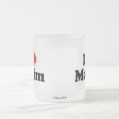 私は格言を愛します フロストグラスマグカップ (中央)