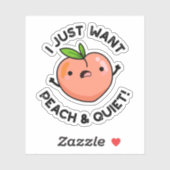 私は桃と静かなフルーツおもしろいパンが欲しい シール (シート)