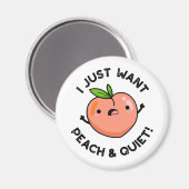 私は桃と静かなフルーツおもしろいパンが欲しい マグネット (正面/裏面)