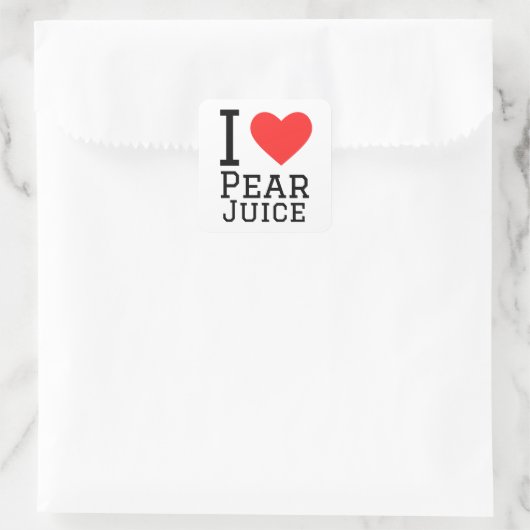私は梨ジュースが大好きだ スクエアシール (バッグ)