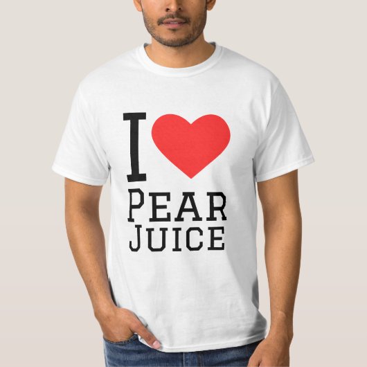 私は梨ジュースが大好きだ Tシャツ (正面)