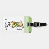 私は棒の姿を刺繍します ラゲッジタグ (正面横)