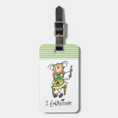 私は棒の姿を刺繍します ラゲッジタグ (正面縦)