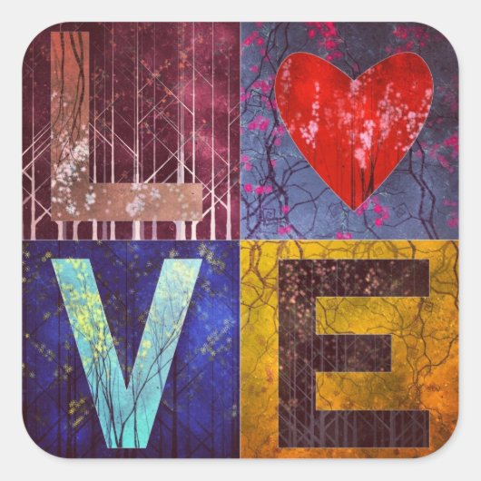 私は森が大好き！シール スクエアシール (正面)