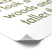 私は森の中を散歩した – 引用文 ポスター (角)