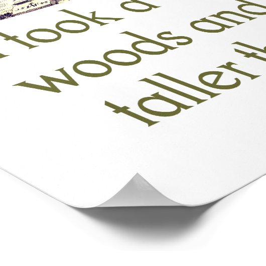 私は森の中を散歩した – 引用文 ポスター (角)