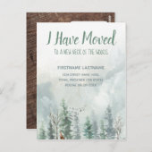 私は森を引っ越し素朴た ポストカード (正面/裏面)