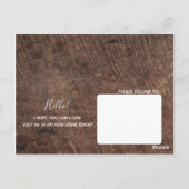 私は森を引っ越し素朴た ポストカード (裏面)