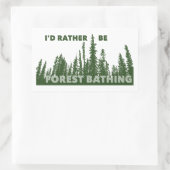 私は森林浴をしたい 長方形シール (バッグ)