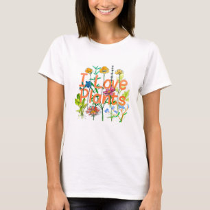 私は植物が大好きガーデニングカリフォルニアポピーのハーブ Tシャツ