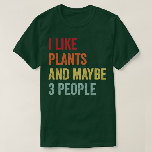 私は植物が好きかもしれない3人 Tシャツ (デザイン正面)