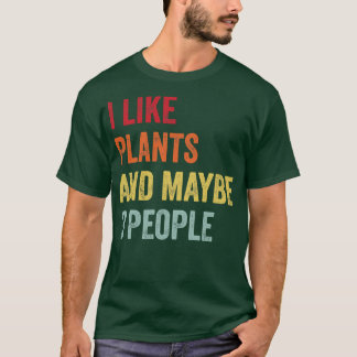 私は植物が好きかもしれない3人 Tシャツ