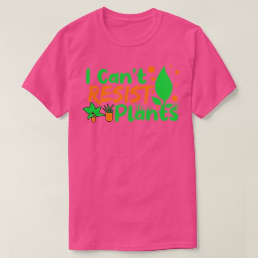 私は植物に抵抗できない Tシャツ (デザイン正面)