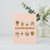 私は植物の庭のユーモアをおもしろい濡らしたばかりだ ポストカード (スタンド正面)