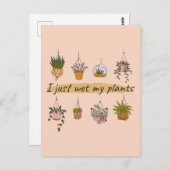 私は植物の庭のユーモアをおもしろい濡らしたばかりだ ポストカード (正面/裏面)